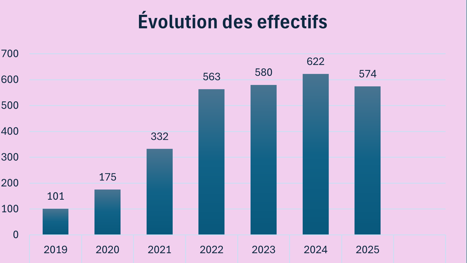 graphique effectif au 31 12 2025